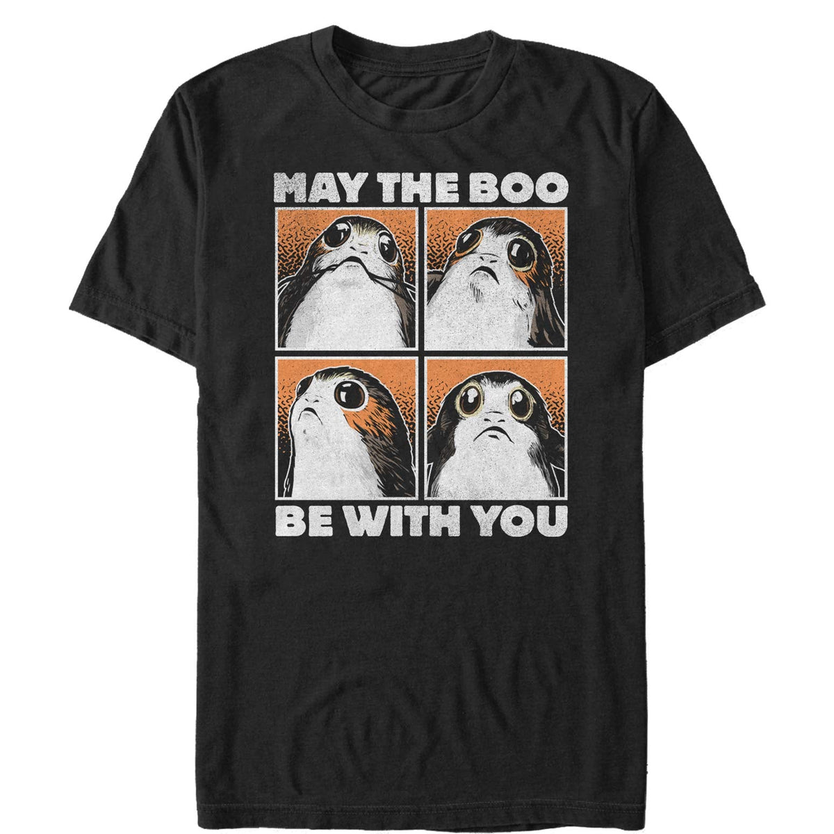 STAR WARS Licensed Halloween Boo PORG Men's Tee, Black, Medium, Black, Medium