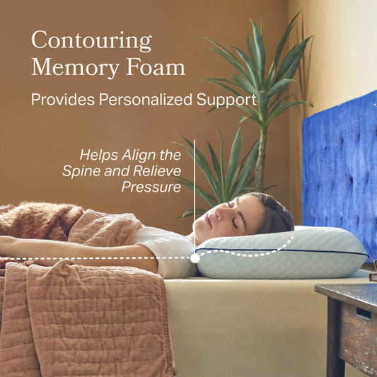 WEEKENDER Ventilated Gel Memory Foam Pillow - Washable Cover - King Size-White 🍁 All In One Marketplace Canada
