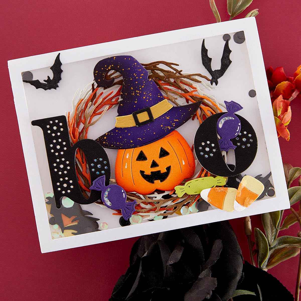 Spellbinders Halloween Wreath Add-Ons Etched Dies by Suzanne Hue, Metal
