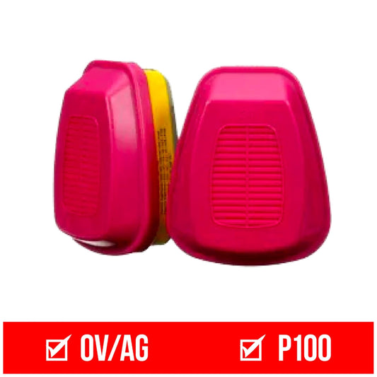 3M P100 Replacement Cartridges for Multi-purpose Respirator, Organic Vapour/Acid Gas, 2 Cartridges (1-Pair) 🍁 All In One Marketplace Canada