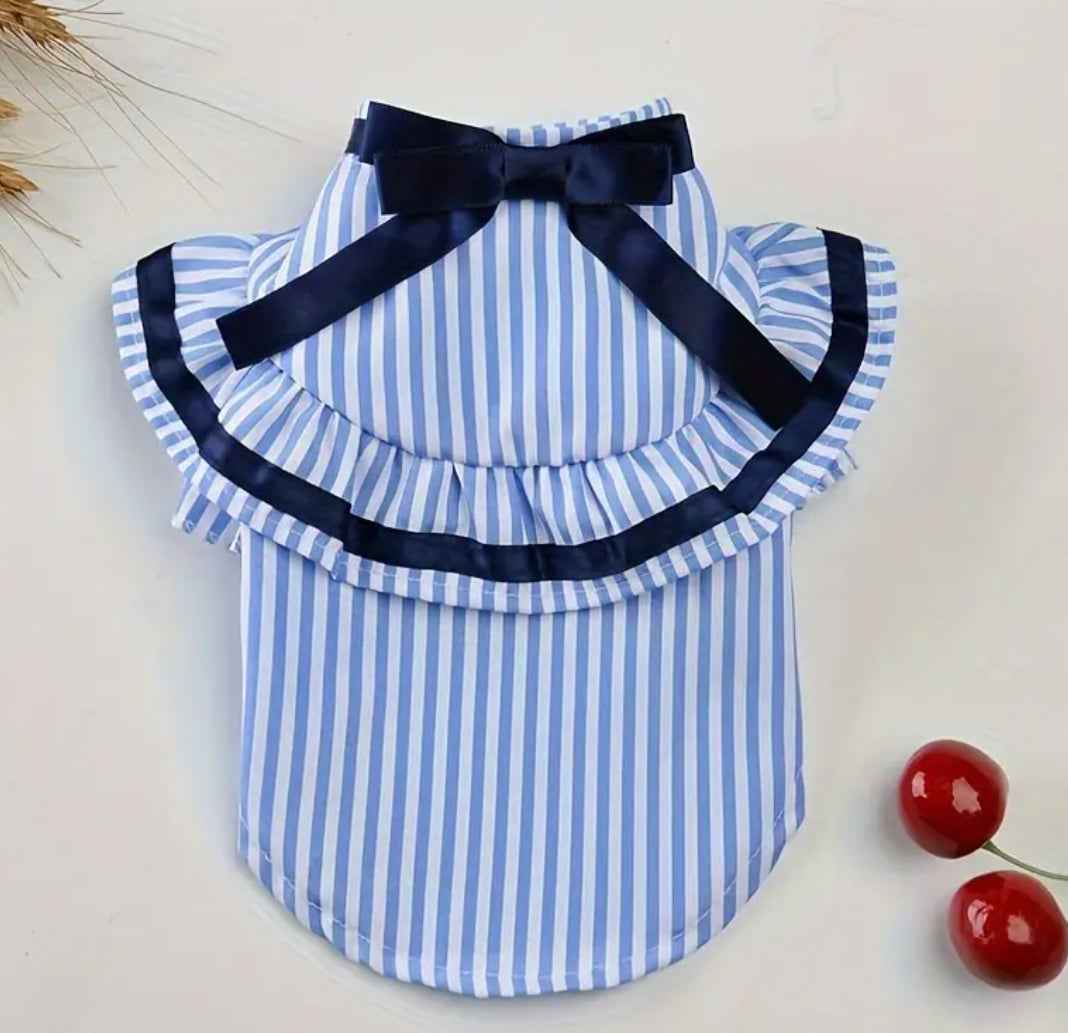 Naomi Dog Blouse | Stripe Detail Dog Top