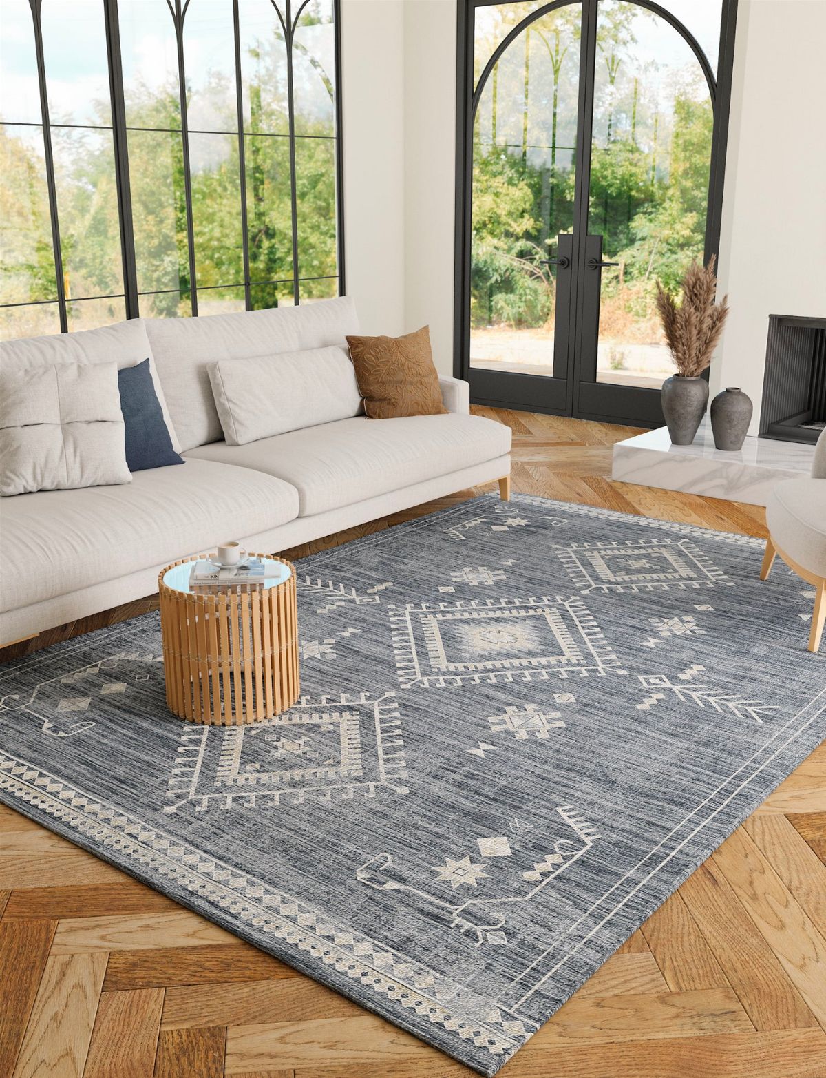 Teppich "Khaleesi" Schwarz Gelb Sand