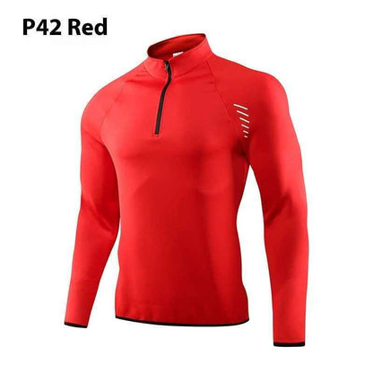Half-Zip Quick-Dry Workout Top – Outdoor Running & Fitness Activewear