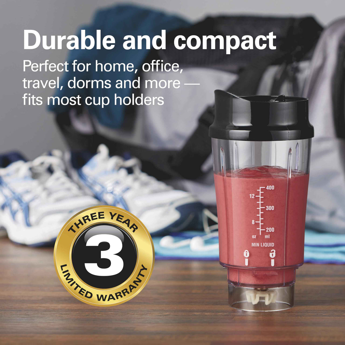 Hamilton Beach Personal Blender for Shakes and Smoothies with 14 Oz Travel Cup and Lid, Black (51101BC) 🍁 All In One Marketplace Canada