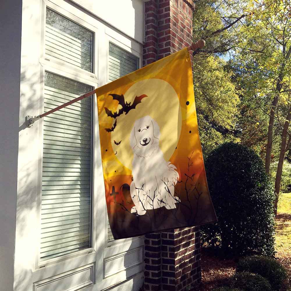 Caroline's Treasures BB4349CHF Halloween Great Pyrenese Flag Canvas House Size, Large, Multicolor