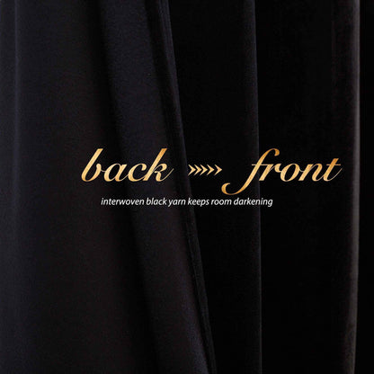 NICETOWN Black Velvet Curtains 84 Inches 2 Panels, 52 W, Grommet