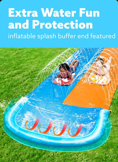 JOYIN 22.5ft Water Slides and 2 Bodyboards, Lawn Slide Summer Slip Waterslides Toy with Build in Sprinkler for Backyard Outdoor Water Fun for Kids 🍁 All In One Marketplace Canada