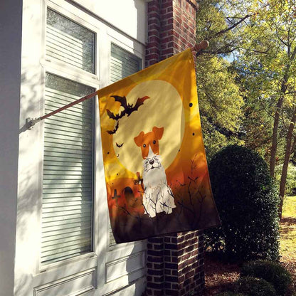 Caroline's Treasures BB4367CHF Halloween Wire Fox Terrier Flag Canvas House Size, Large, Multicolor