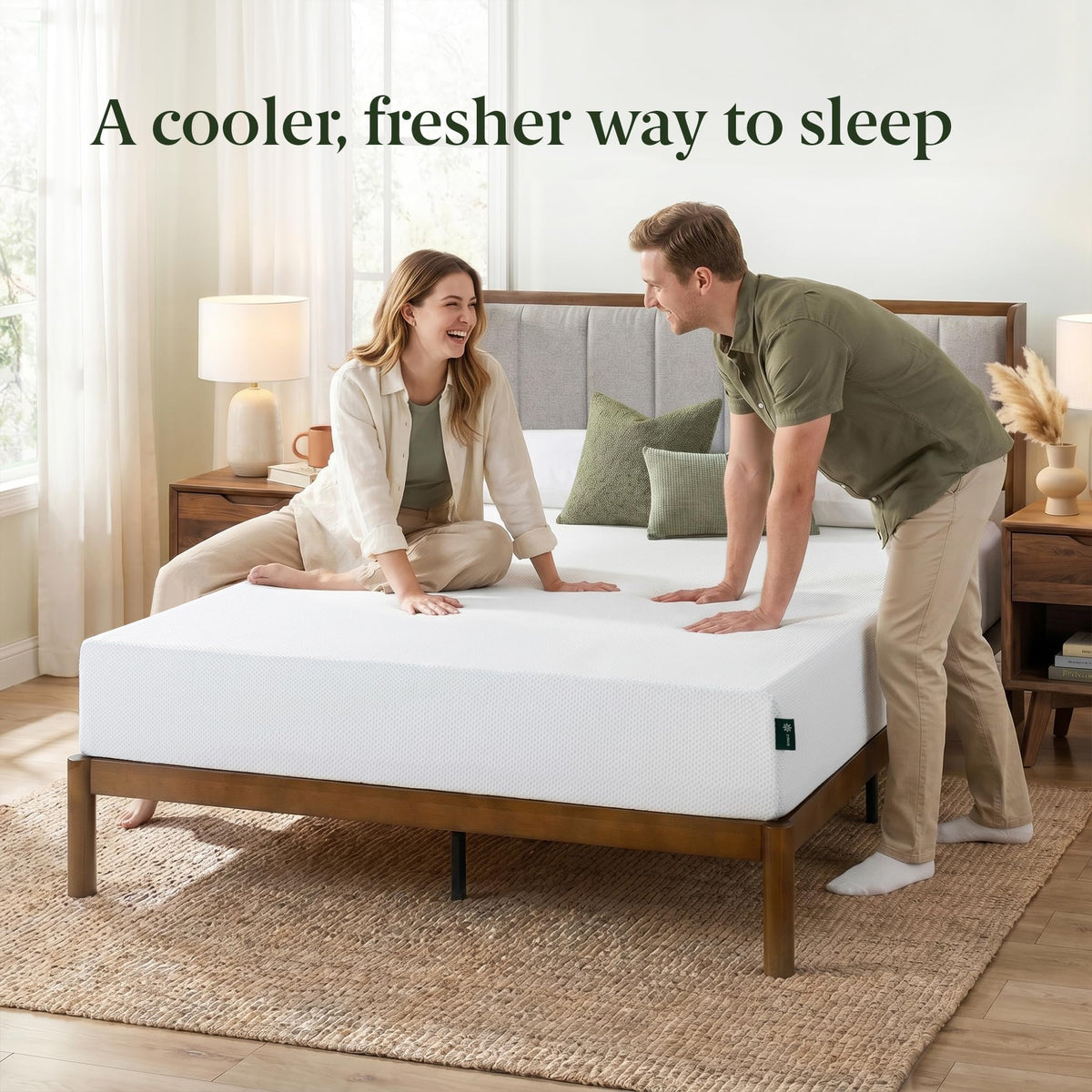 Zinus Full Mattress - 8 Inch Green Tea Cooling Gel Memory Foam Mattress, Pressure Relief, for Cool Sleep, CertiPUR-US Certified Foam, Mattress in a Box, 10-Year Warranty, Full Size 🍁 All In One Marketplace Canada
