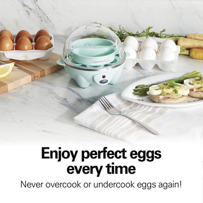 Hamilton Beach 3-in-1 Egg Cooker, Hard-Boiled, Poached, Omelets, 7 Egg Capacity, Teal, 25504G 🍁 All In One Marketplace Canada