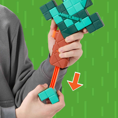 Nerf Minecraft Sword Dart Blaster, Pull Back Priming, Foam Edge, 8 Nerf N1 Darts, Ages 8+ 🍁 All In One Marketplace Canada