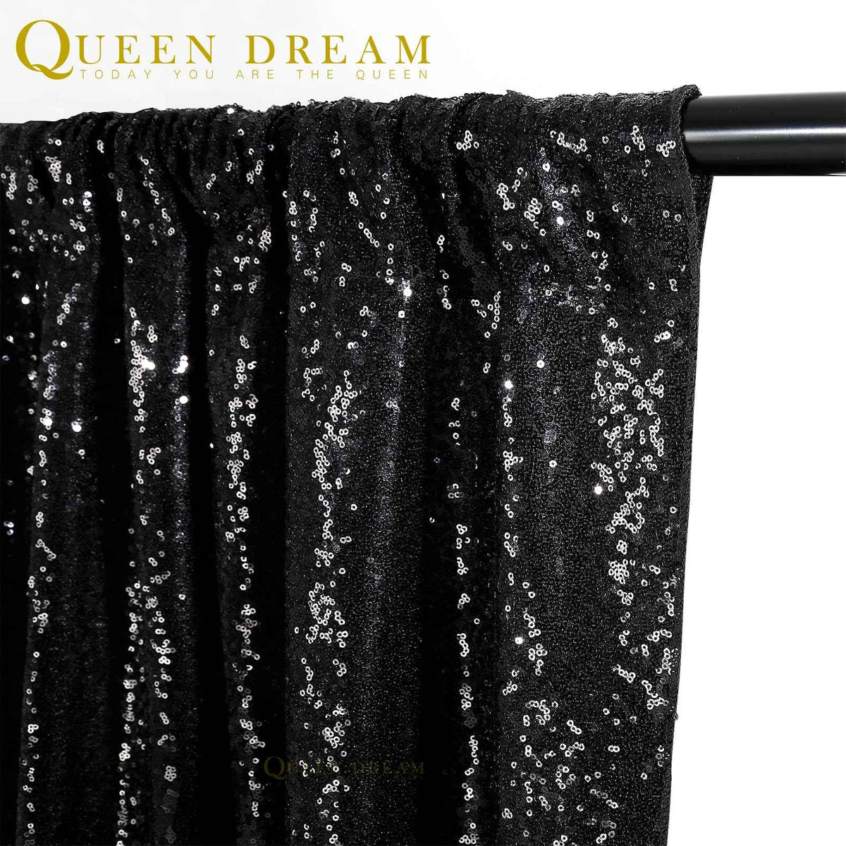 Black Backdrop for Graduation Decorations: 2ftx8ft Black Sequin Halloween Backdrop Curtains Panels Wedding Ceremony Party Home Decorations 3 Packs