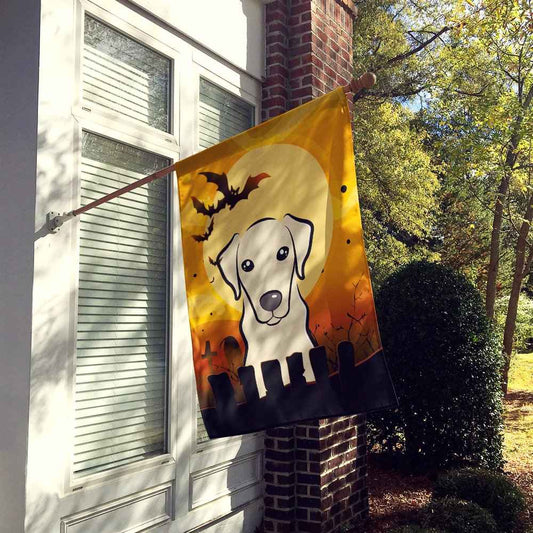 Caroline's Treasures BB1780CHF Halloween Yellow Labrador Canvas House Size Flag, Multicolor, Large