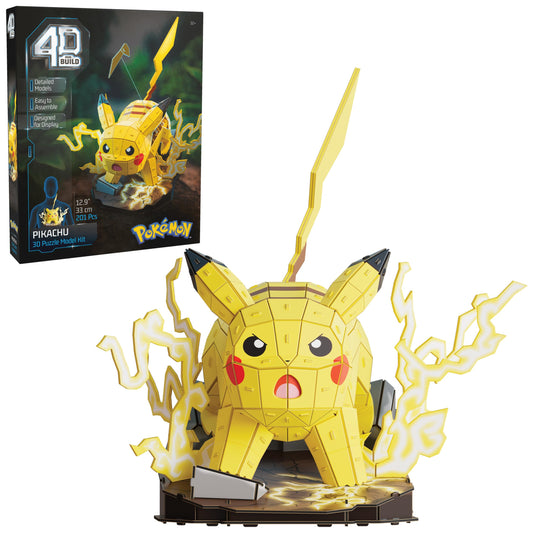 4D Build Pokémon Pikachu 3D Puzzle Model Kit, Desk Décor, Shelf Display 🍁 All In One Marketplace Canada