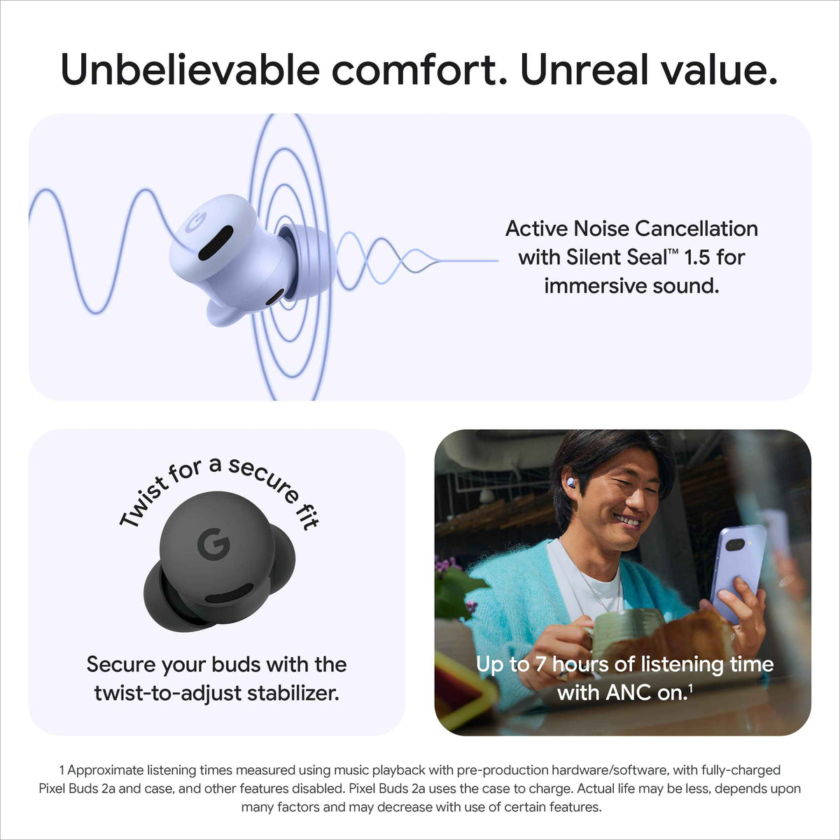 Google Pixel Buds 2a - Wireless Earbuds with Noise Cancellation - Iris 🍁 All In One Marketplace Canada