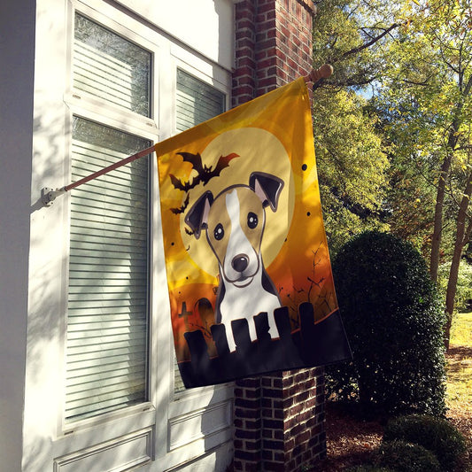 Caroline's Treasures BB1819CHF Halloween Jack Russell Terrier Canvas House Size Flag, Multicolor, Large