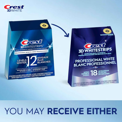 Crest 3D Whitestrips Professional White At-home Teeth Whitening Kit, 20 Treatments, 18 Levels Whiter 🍁 All In One Marketplace Canada