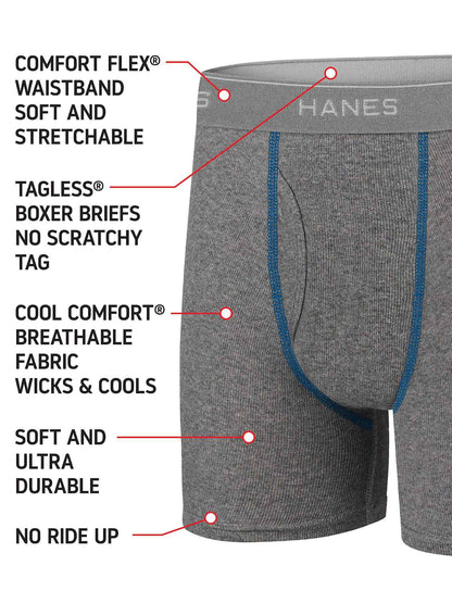 Hanes boys 5 Pack Breathable Boxer Briefs, Assorted, Small US 🍁 All In One Marketplace Canada