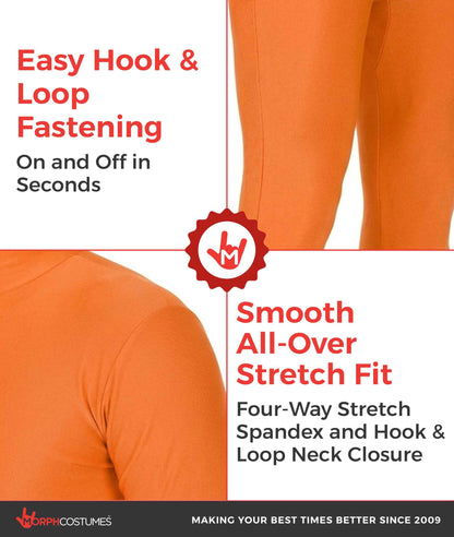 Morphsuits, Orange Morphsuit, Halloween Costume, Medium