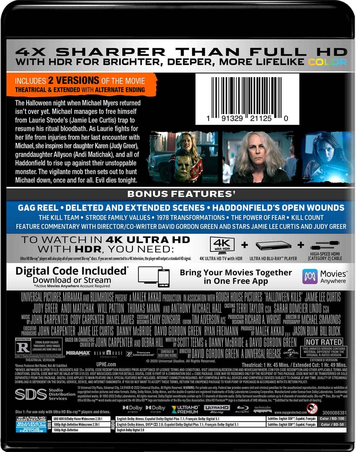 Halloween Kills (4K Ultra Hd/Blu-Ray/Digital)