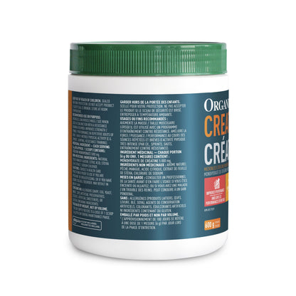 Organika Canadian-Made Creatine Powder- Peach Mango- Pure Micronized Creatine Monohydrate - Helps Build Lean Muscle, Increase Strength, and Improved Recovery and Performance for Men and Women - 600g 🍁 All In One Marketplace Canada