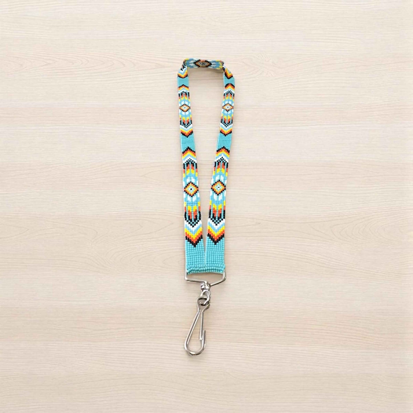 Turquoise Native Beaded Lanyard