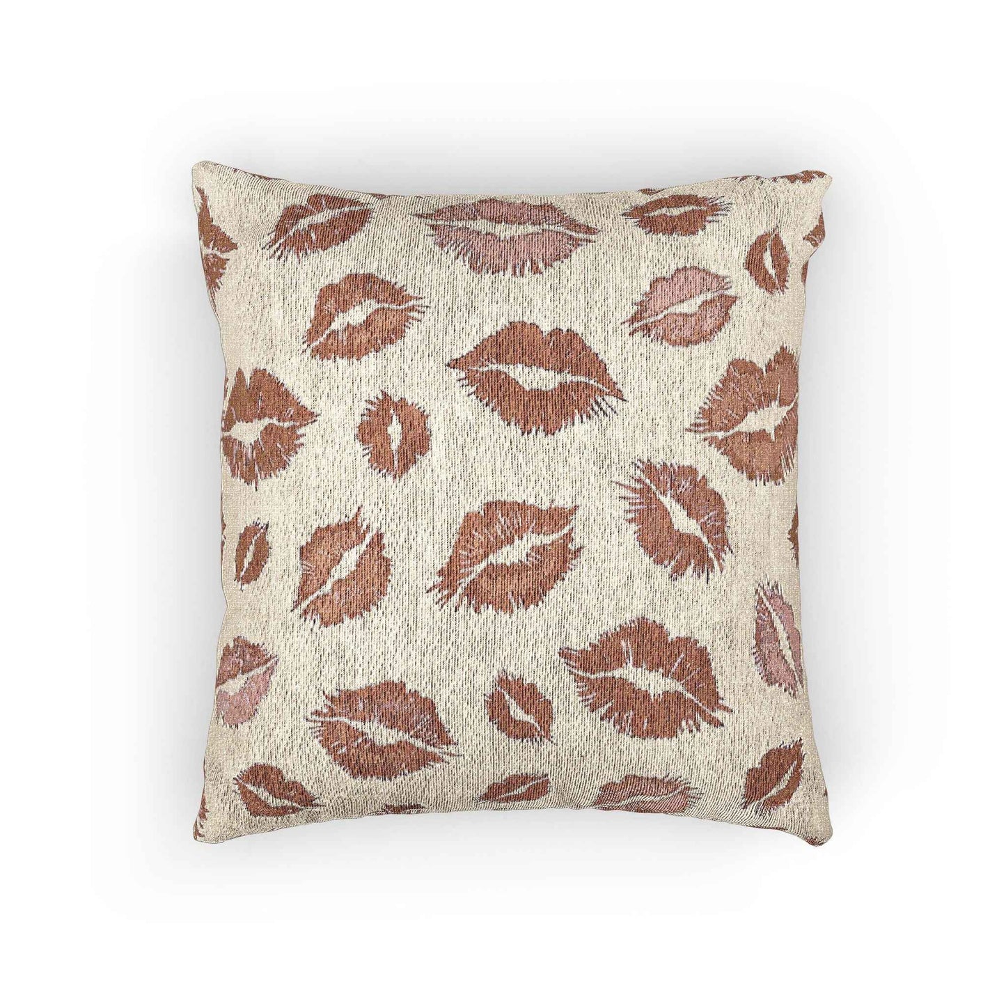Kiss Pattern Woven Pillow | Decorative Throw Pillow for Home & Outdoor