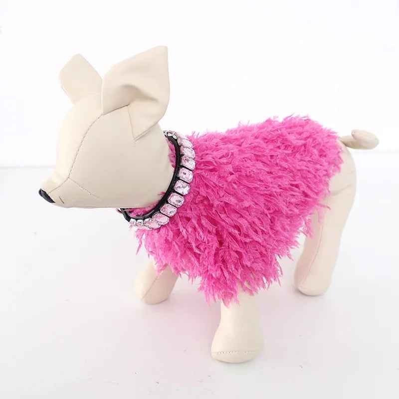 Scarlett Ruffle Knit Dog Sweater | Textured Cozy Dog Sweater