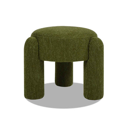 Olea Boucle Ottoman - Moss Green