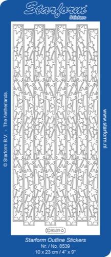 Deco Stickers - Ribbon Border-Shooting Stars