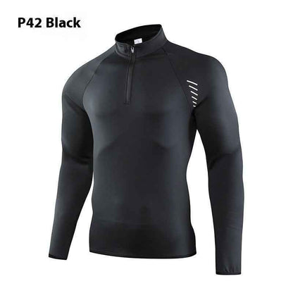 Half-Zip Quick-Dry Workout Top – Outdoor Running & Fitness Activewear