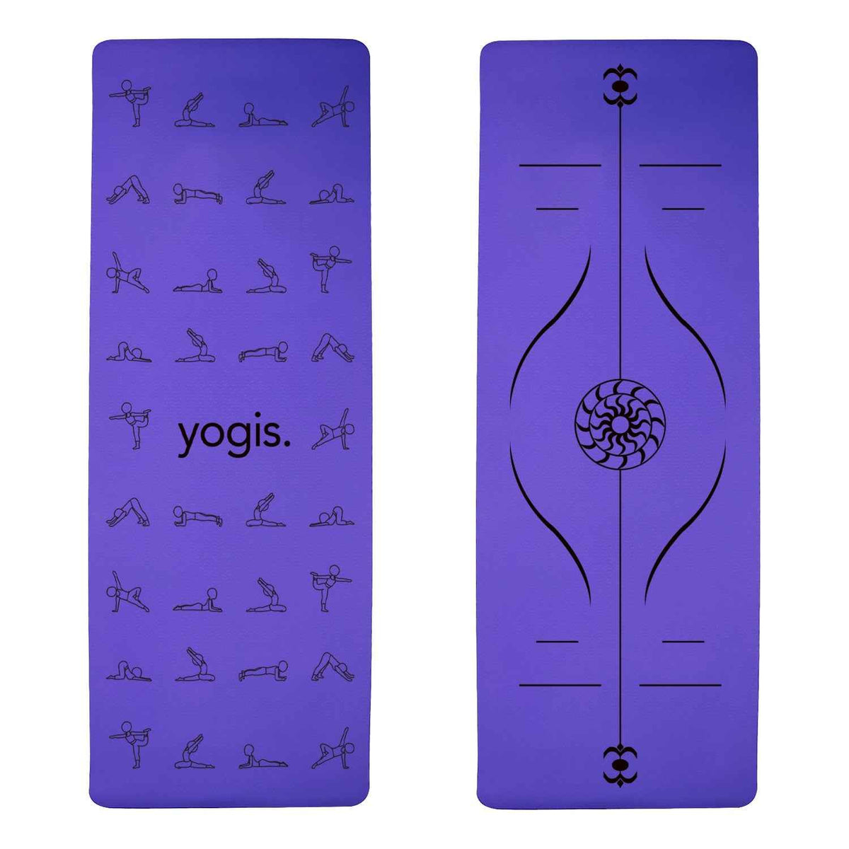 Yoga Mat Posture Line Non-Slip TPE Fitness Mat – Beginner Support &amp; Alignment Guide