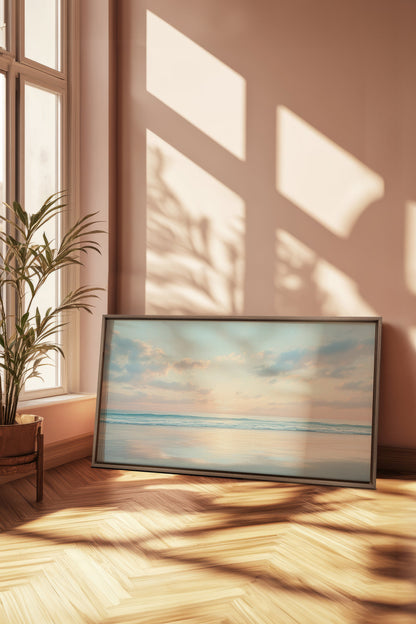 MORGENRÖTE DES FRIEDENS, Werk auf gespannter Leinwand