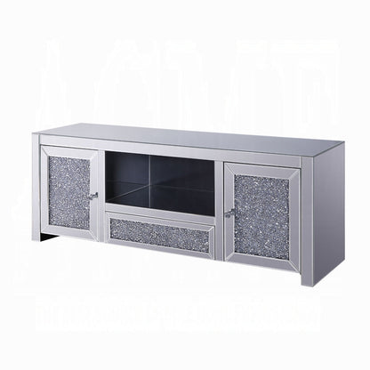 Brilliance-III Luxury Mirrored TV Stand - Clear