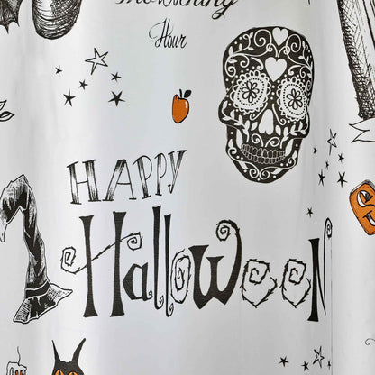 SKL Home Happy Halloween Shower Curtain & Hook Set, Multicolored 12 Piece