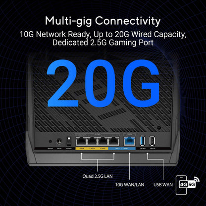 ASUS RT-BE86U WiFi 7 Gaming Router, 10G WAN, 6.8 Gbps, Mesh VPN Compatible 🍁 All In One Marketplace Canada