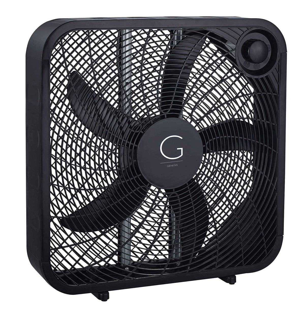 Genesis 20" Box Fan, 3 Settings, Max Cooling Technology, Carry Handle, Black (G20BOX-BLK) 🍁 All In One Marketplace Canada
