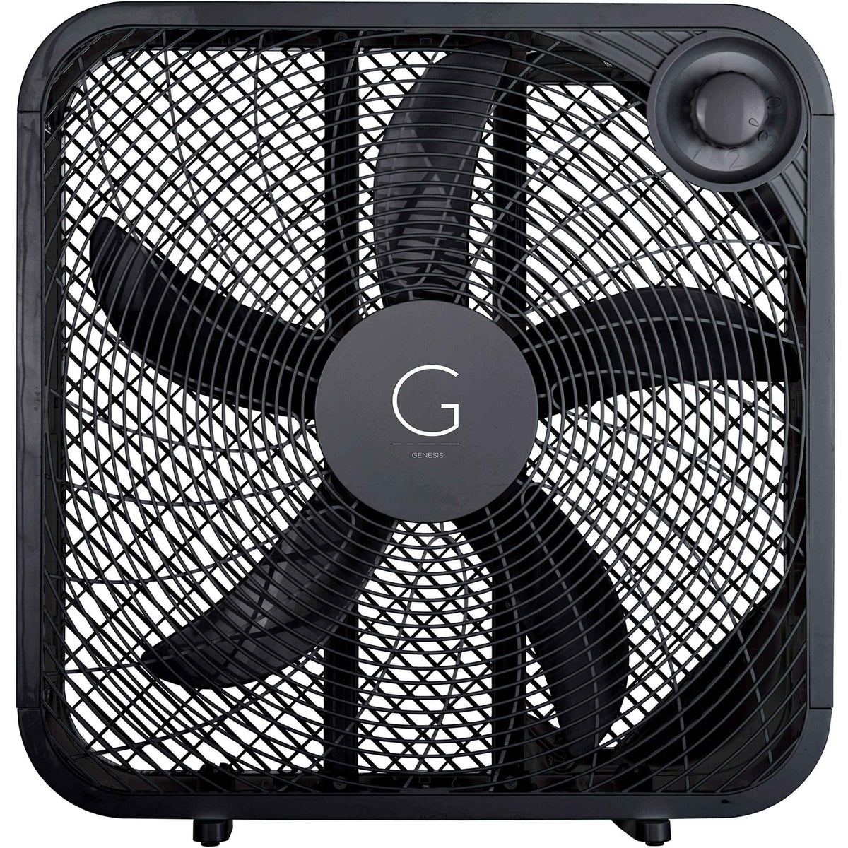 Genesis 20" Box Fan, 3 Settings, Max Cooling Technology, Carry Handle, Black (G20BOX-BLK) 🍁 All In One Marketplace Canada