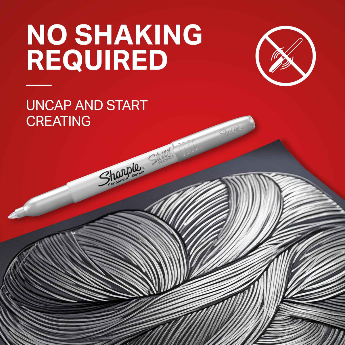 Sharpie Metallic Permanent Markers, Fine Point, Silver, 12 Count 🍁 All In One Marketplace Canada