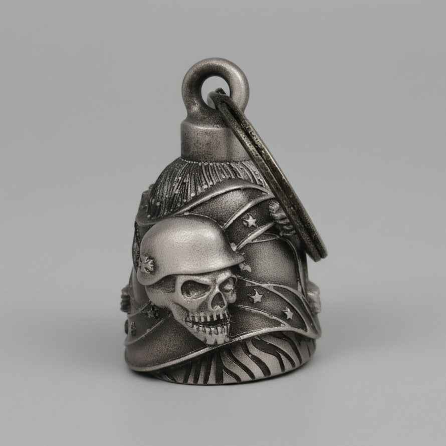 Skull German Helmet Rebel Flag Motorcycle Guardian Bell