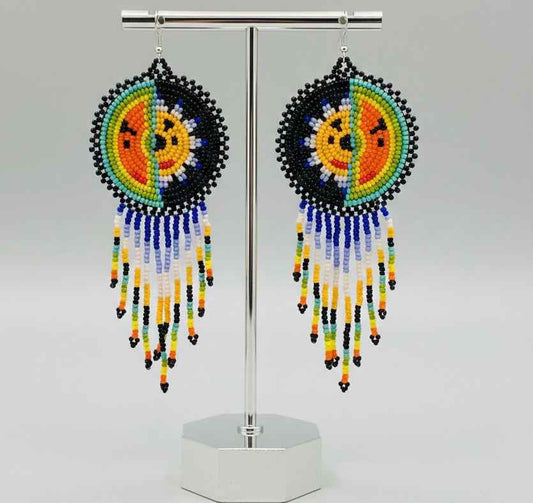 Black Sun & Moon Beaded Fringe