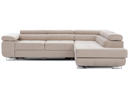 Anton Storage Sleeper Sectional Sofa - Beige