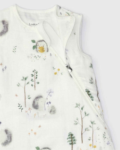 Baby Bamboo Muslin Sleep Sack 0.5 TOG - Hedgehogs