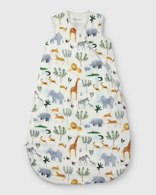Baby Bamboo Muslin Sleep Sack 0.5 TOG - Safari Jungle