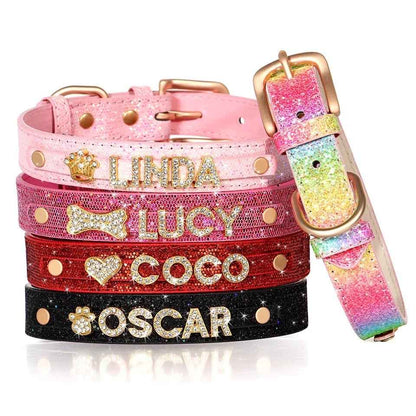 Personalized Rhinestone Dog Collar
