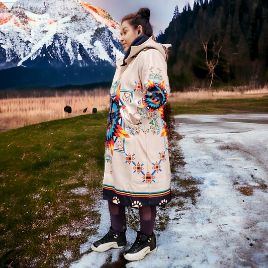 OLDTRIBES Courage bear  Long Coat (white)