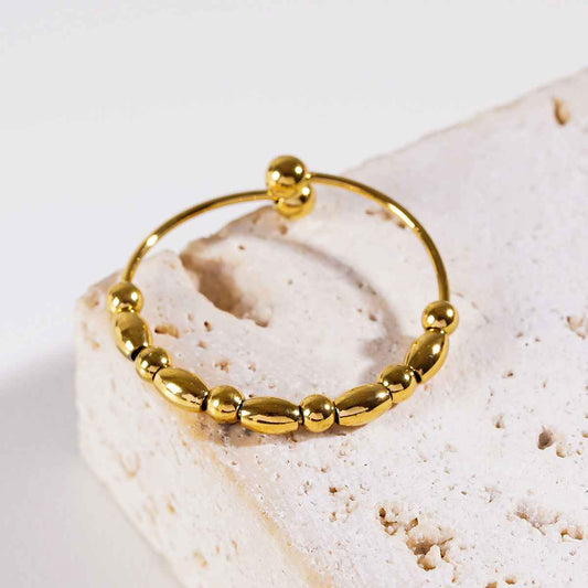 BERNILA: Contemporary Round & Oval Beaded Ring