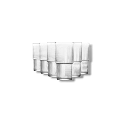 Stackable Long Drink Glasses 13.5oz - LAV HELEN - Set of 6