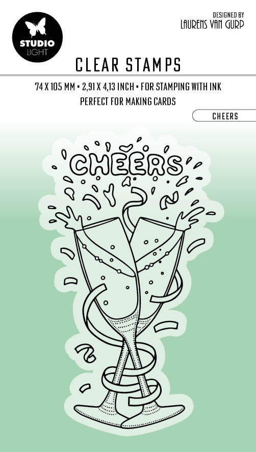 BL Clear Stamp Cheers By Laurens 105x74x3mm 1 PC nr.353