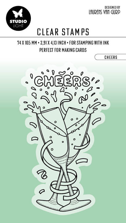 BL Clear Stamp Cheers By Laurens 105x74x3mm 1 PC nr.353